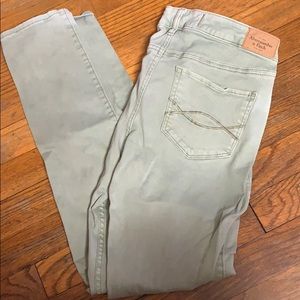 Abercrombie and Fitch light green jeggings